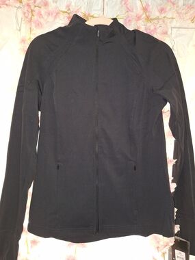 Black Full-Zip Athletic Jacket
